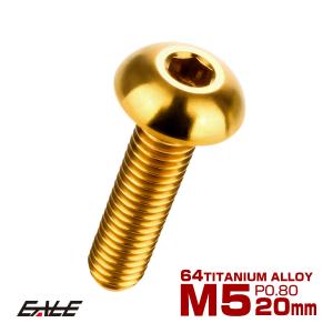 チタンボルト M5×20mm P0.8 ボタンボ...の商品画像