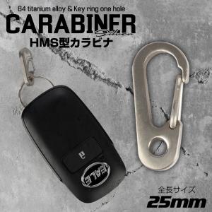 カラビナ フック チタン製 42mm HMS型 洋ナシ型 ワイヤーゲート