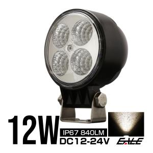 LED ワークライト 作業灯 12V 24V 12W 拡散 小型 P-174｜eale