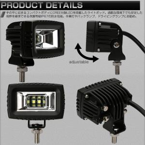 20W LED 作業灯 ワークライト 小型 軽...の詳細画像2