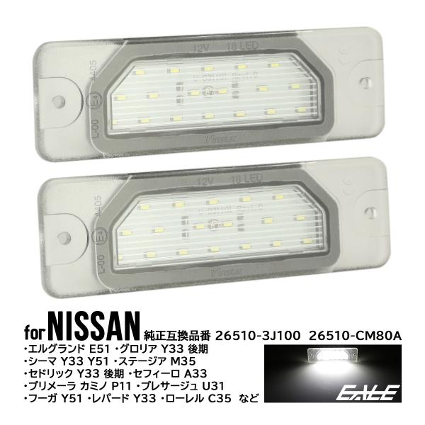 LED ライセンスランプ U31 プレサージュ U30 バサラ A33 セフィーロ N15 パルサー...