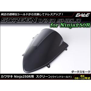 Ninja250R 08〜12年式 スクリーン ウインド シールド フロントカウル EX250K ダークスモーク S-662-DS