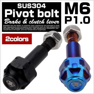 汎用 ピボットボルト M6 P1.0 ブレーキレバー＆クラッチレバー