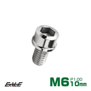 SUS304 キャップボルト M6×10mm P1.0 六角穴付きボルト スリムヘッド シルバー ステンレス製 TB0188｜eale