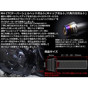 M4×20mm ステンレス テーパー シェル ...の詳細画像2