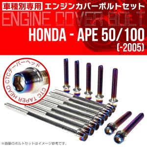 ホンダ（HONDA） エイプ 50 100 -2005 エンジンカバーボルト 14本