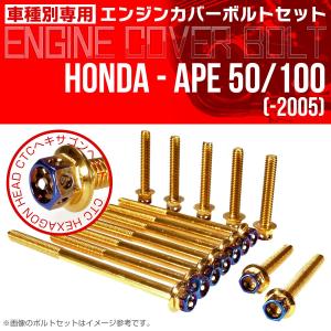 ホンダ（HONDA） エイプ 50 100 -2005 エンジンカバーボルト 14本
