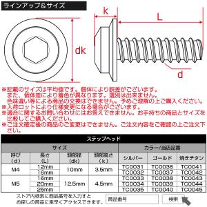 タッピングネジ M4×12mm トラス頭 ステ...の詳細画像4