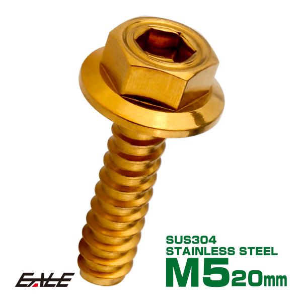 タッピングネジ M5×20mm シンヘキサゴンヘッド ネジ 六角頭 ステンレス カウルやパネルなどに...