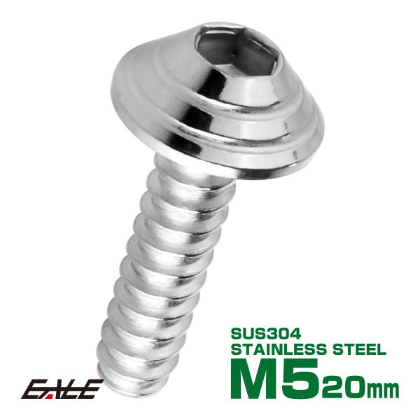 M5×20mm シェルヘッドネジ タッピングネジ ステンレス 削り出し トラス頭 カウルやパネルなど...