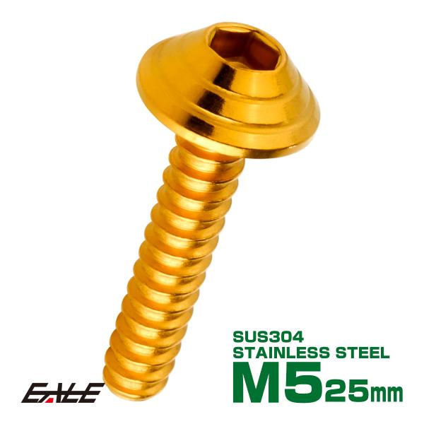 M5×25mm シェルヘッドネジ タッピングネジ ステンレス 削り出し トラス頭 カウルやパネルなど...