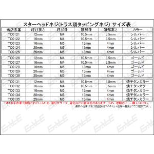 M4×12mm スターヘッドネジ タッピングネ...の詳細画像2