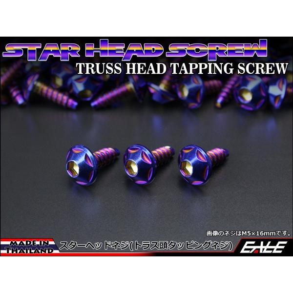 M4×16mm スターヘッドネジ タッピングネジ ステンレス 削り出し トラス頭 カウルやパネルなど...
