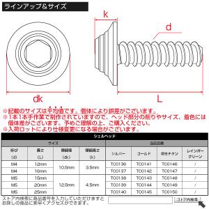 タッピングネジ M4×12mm シェルヘッド ...の詳細画像4