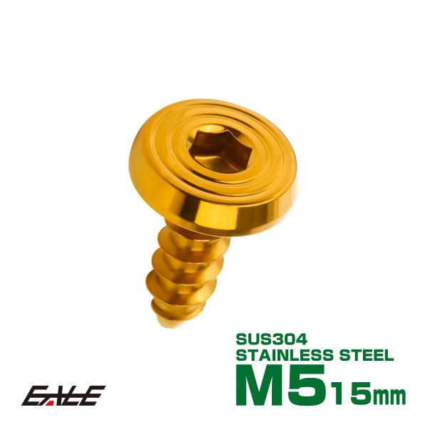 タッピングネジ M5×15mm SUS304 ステンレス シェルヘッドフラット 六角穴 フランジ付き...