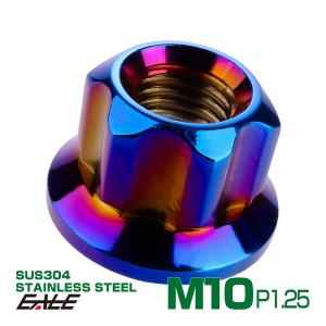 ロング貫通ナット M10 P=1.25 焼きチタン色 SUS304 ステンレス