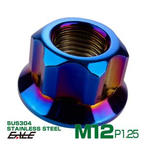 ロング貫通ナット M12 P=1.25 焼きチタン色 SUS304 ステンレス