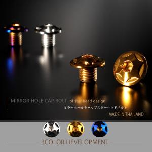 ミラーホールカバー キャップ スターヘッド 2個セット