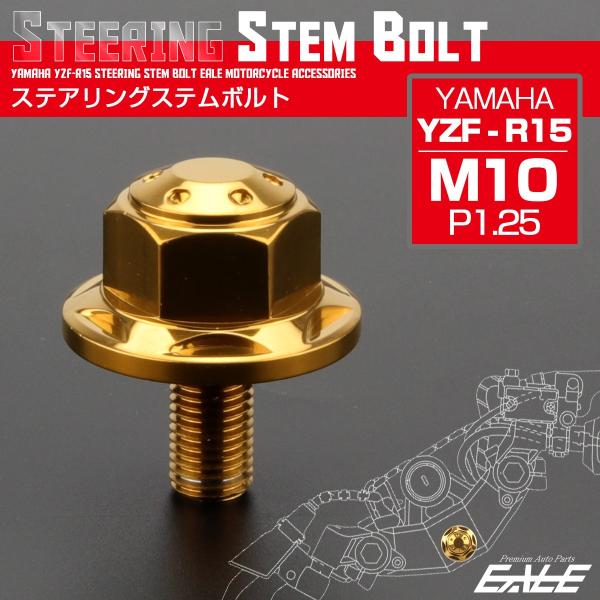 ステアリング ステムボルト YZF-R15 ヤマハ M10 P1.25 ホールスターヘッド SUSス...