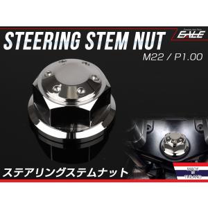 ステアリング ステムナット M22 14mm P1.00 ホールヘッド SUSステンレス シルバー TH0147｜eale