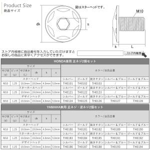 ミラーホールカバー M10正ネジ 逆ネジ P1...の詳細画像4