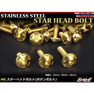 M6×20mm P1.0 スターヘッドボルト ...の詳細画像1