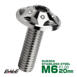 SUS304 フランジ付 ボタンボルト M6×20mm P1.0 六角穴