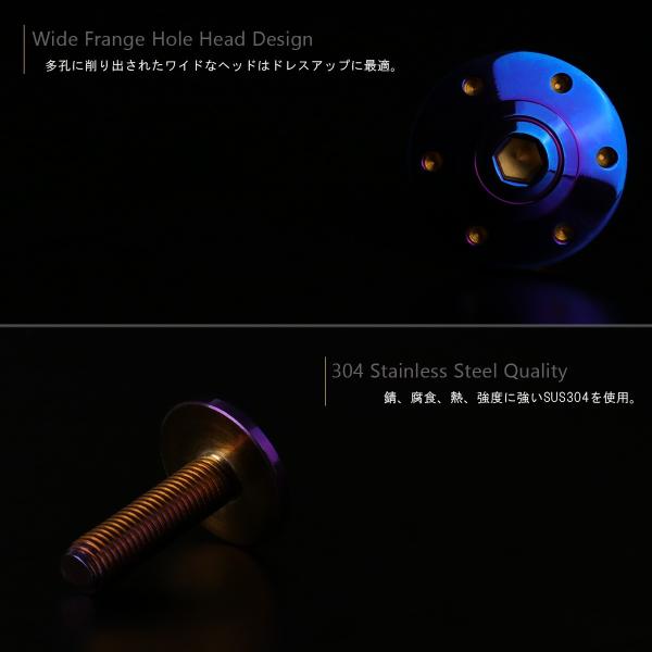 M10×35mm P1.25 ボタンボルト ワイドフランジ ホールヘッド ステンレス SUS304 ...
