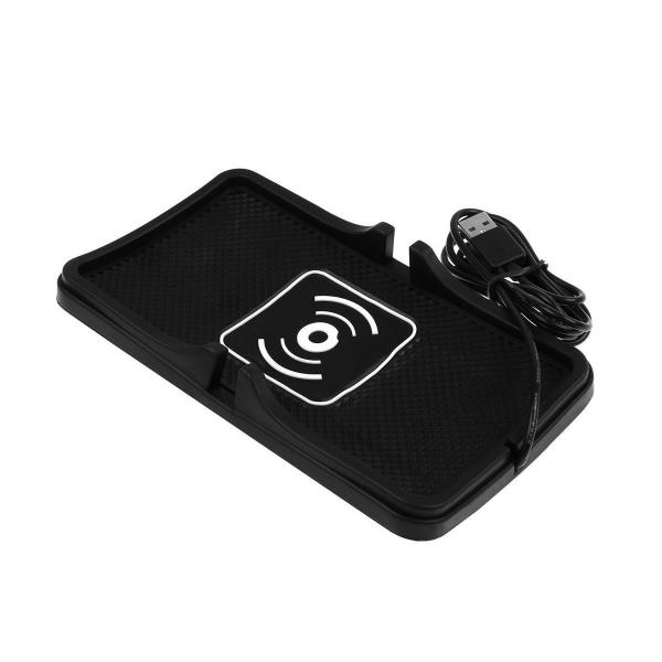 Qiワイヤレス充電パッド スタンド機能付き スマホ車載器 滑りにくいシリコン製 Y-107