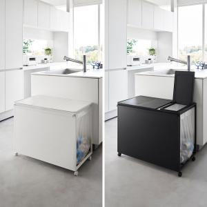蓋付き目隠し分別ダストワゴン タワー 45L ...の詳細画像4