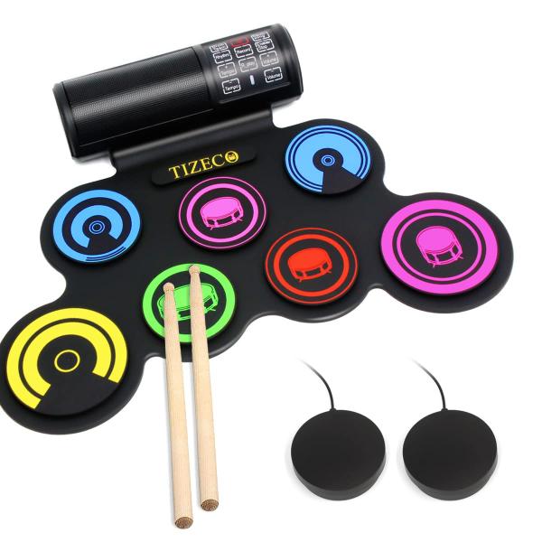 Electric Drum Set for Kids, 7 Pad Practice Drums, ...