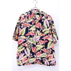 Used 90s MALE Botanical Black Aloha Shirt Size XL 古着｜ear-used-clothing
