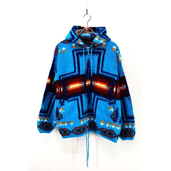 Used 90s Navajo pattern native all over zip jacket...