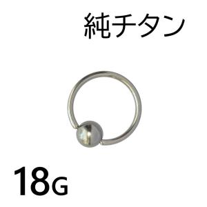 純チタン ビーズリング 18G 内径9mm ボディピアス 1個入｜earrs