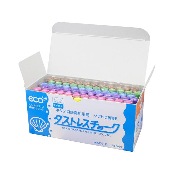 日本理化学 ダストレスチョーク 6色 DCC-72-6C 72本