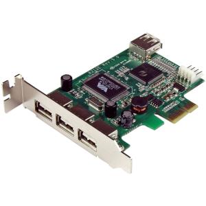 StarTech.com High Speed USB 2.0 4ポート増設PCI Expresカード ロープロファイル対応 外部ポート x3 / 内｜earth-c