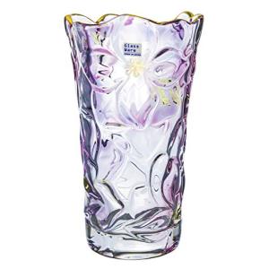 アデリア 花瓶 ガラス花瓶 花りん [直径約13.4x高さ約23.5cm/ピンク] 日本製 7971｜earth-c
