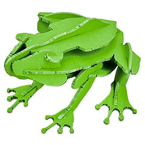ペーパーパズル 小 カエル 緑 専用台座付 PP255-02GR