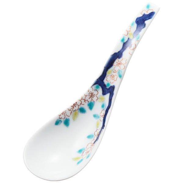 有田焼 錦右エ門陶苑 「 究極の レンゲ 」 ラーメン用 古木桜 直径約16cm れんげスプーン 蓮...