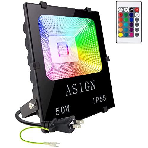 LED投光器 RGB フラッドライト 16色 4モード ガーデンライト リモコン付き 防水仕様IP6...