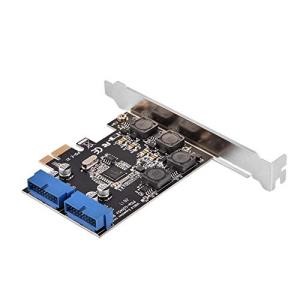 Anauto [pcieカードUSB 3.0] PCI-E PCI-Express to 内部usb2ポート 転送速度最大5Gbps 低発熱、高速、安｜earth-c