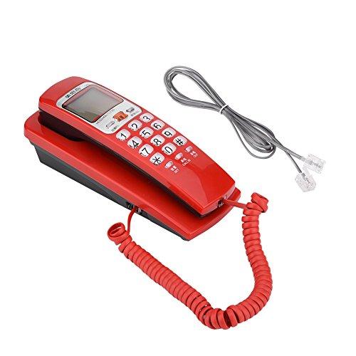 Richer-R 電話機 FSK/DTMF発信者番号電話 クリスタルボタン付き留守番電話 デスク留守...