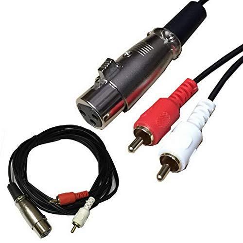 Rosebe XLR 変換 RCA Yスプリッタケーブル、1 XLR メス-2 RCA オスステレオ...