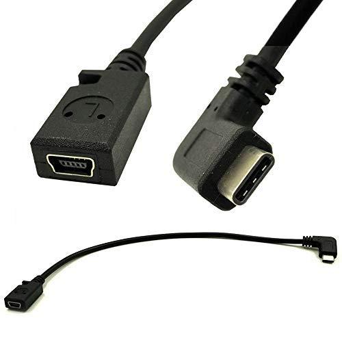 USB 3.1 Type C 延長ケーブル、タイプ-C to Mini 5pin オスにメス、90度...