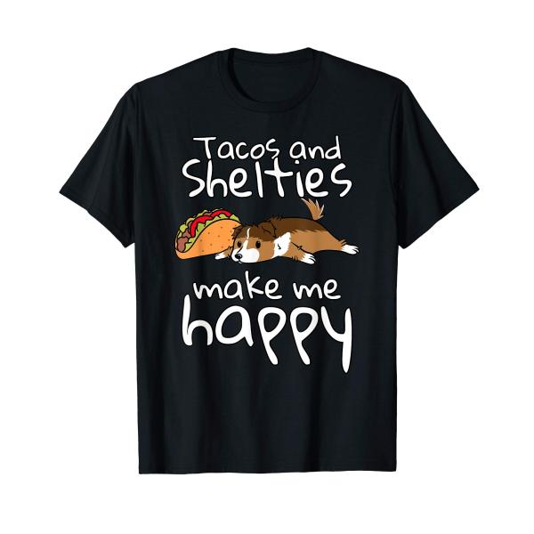 タコスシェットランド・シープドッグ犬 Tシャツ