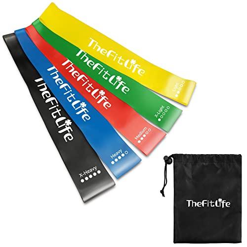 TheFitLife トレーニングチューブ (黄/緑/赤/青/黒) 筋トレチューブ フィットネスチュ...