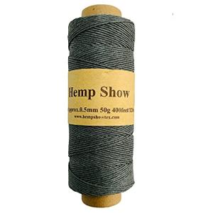 Hemp twine 麻紐0.5mm 50g(Hemp100%) 120m巻 2020シリーズ (グレー)｜earth-c