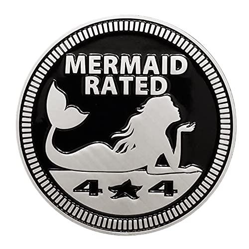 Badge Glow &quot;Mermaid Rated&quot; メタル自動車バッジ ジープラングラーやチェロキ...