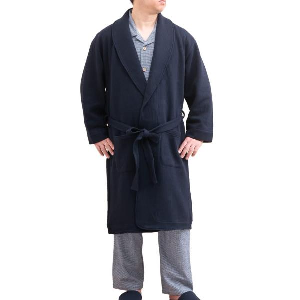 [ケーズアイ] メンズ ガウン サテン裏地付き 綿100％中わたニットキルト地を使用 41025(L...