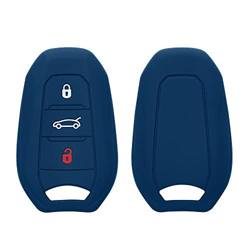 kwmobile 対応: Peugeot Citroen 3-ボタン 車のキー Smartkey (...